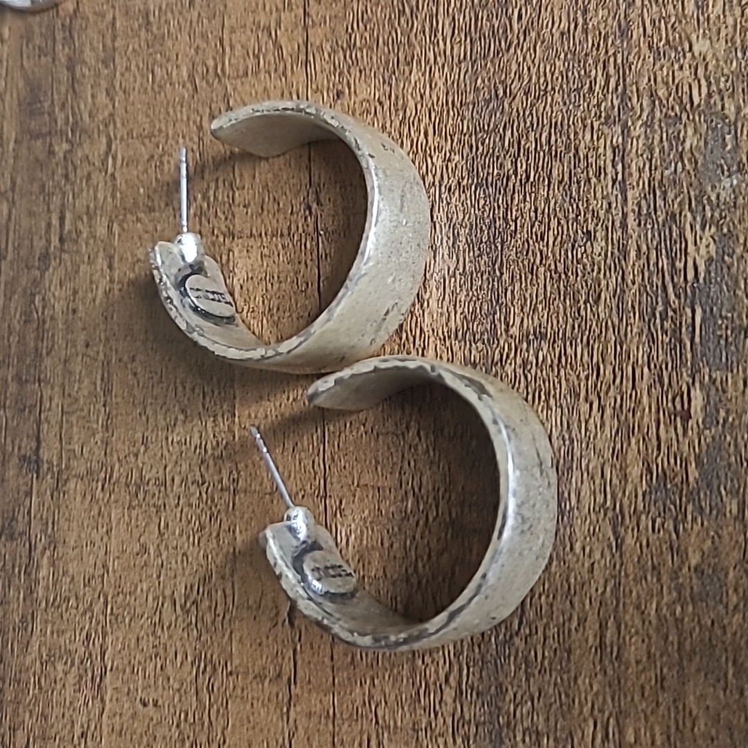 Chicos Brutalist Thick Hoop Earrings
